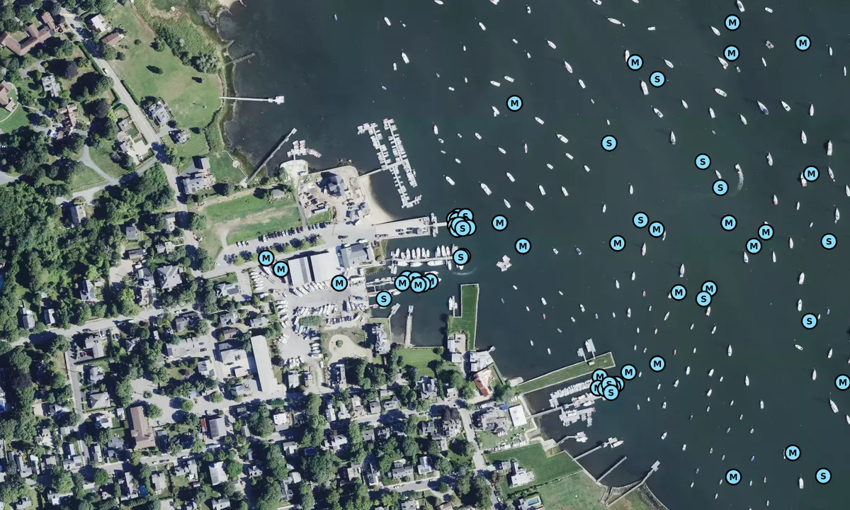 Satelite image of Bardens Boat Yard