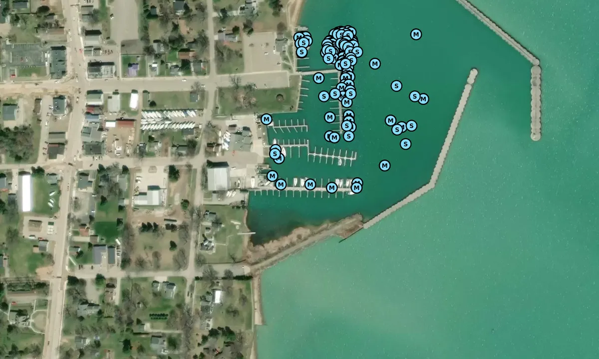 Satelite image of Bark Shanty Marina
