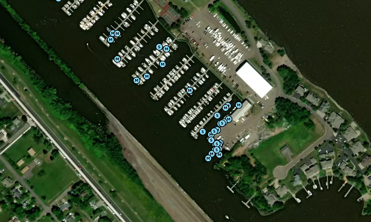 Satelite image of Barker's Island Marina - Superior