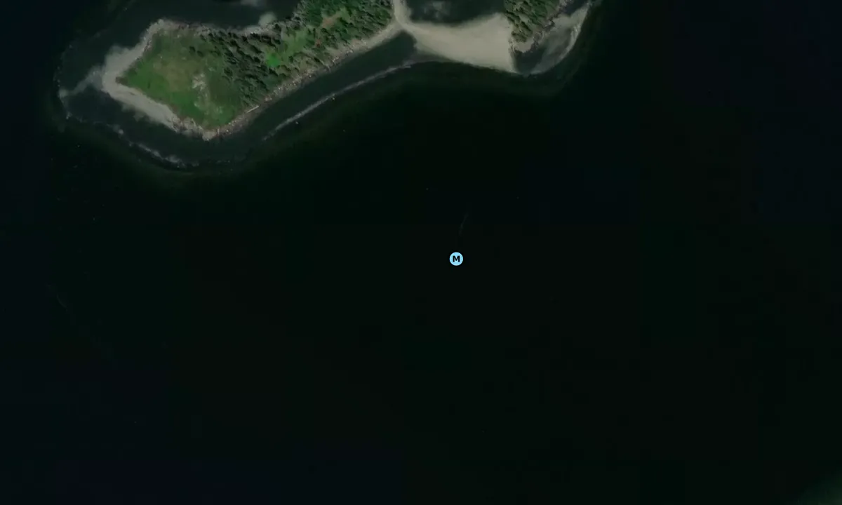 Satelite image of Barred Islands (off Beach)