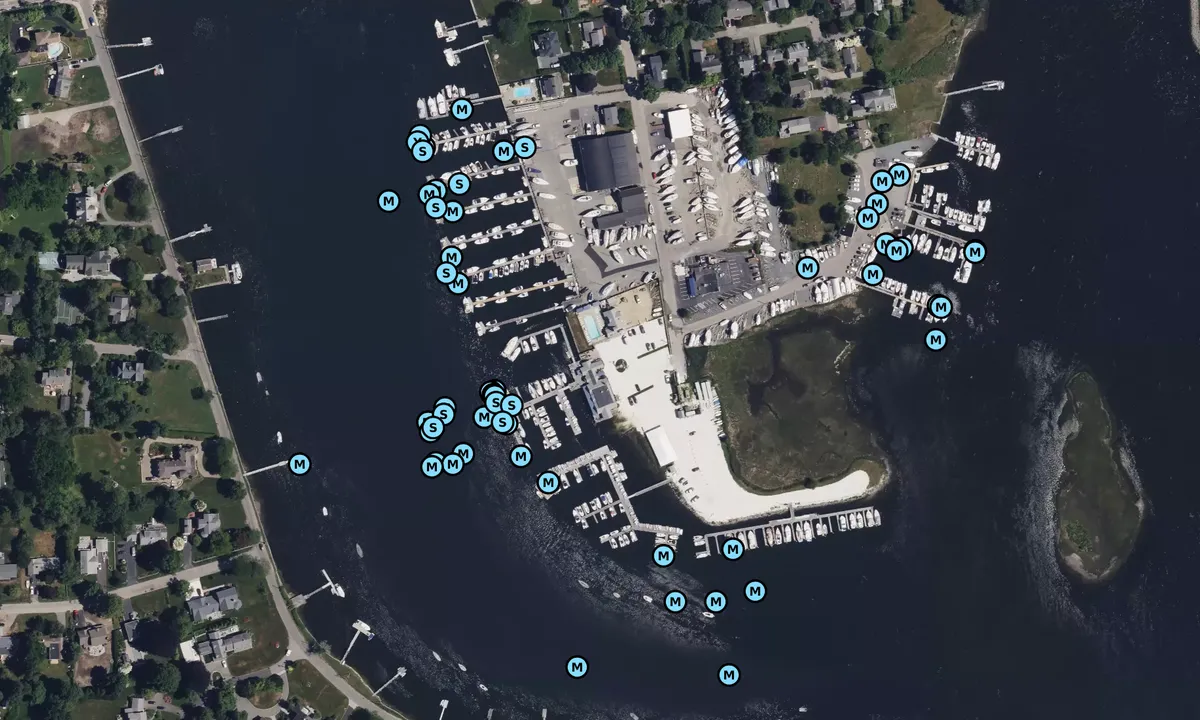 Satelite image of Barrington Yacht Club
