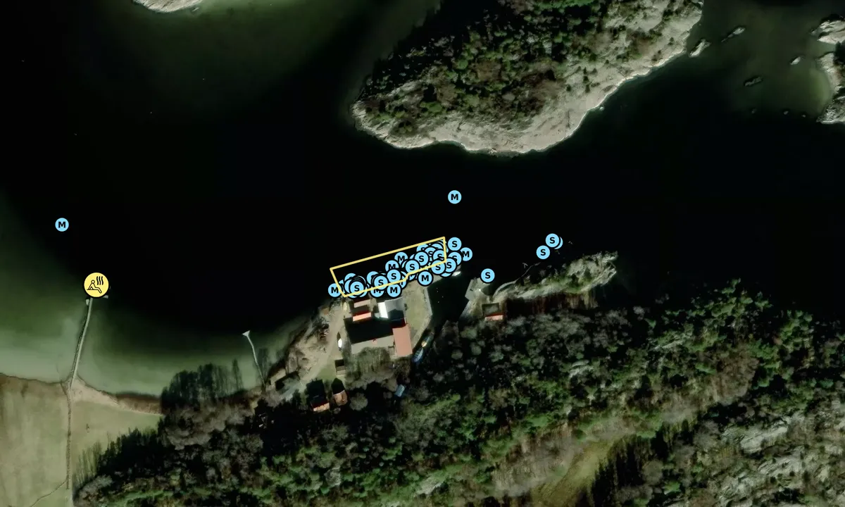 Satelite image of Bassholmen Gästhamn