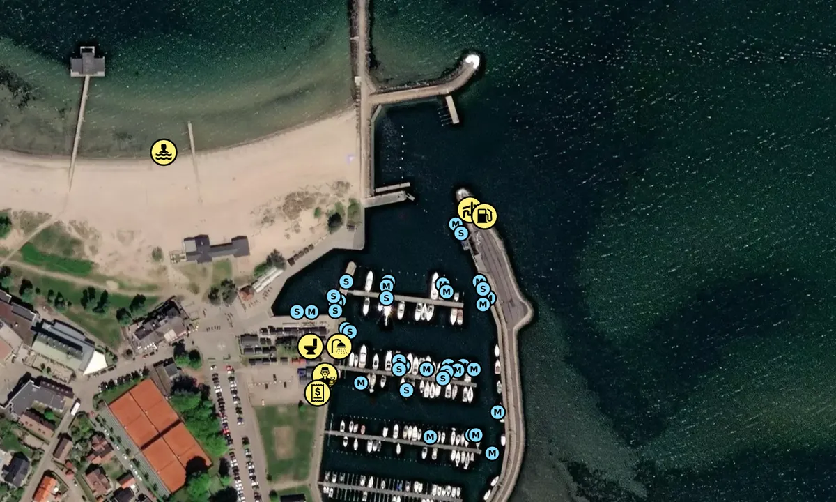 Satelite image of Båstad Gästhamn