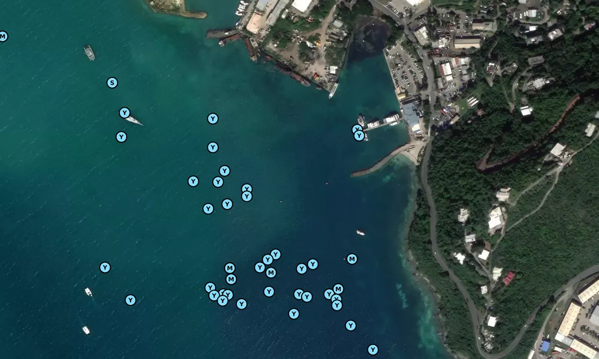 Satelite image of Baughers Bay - Road Town