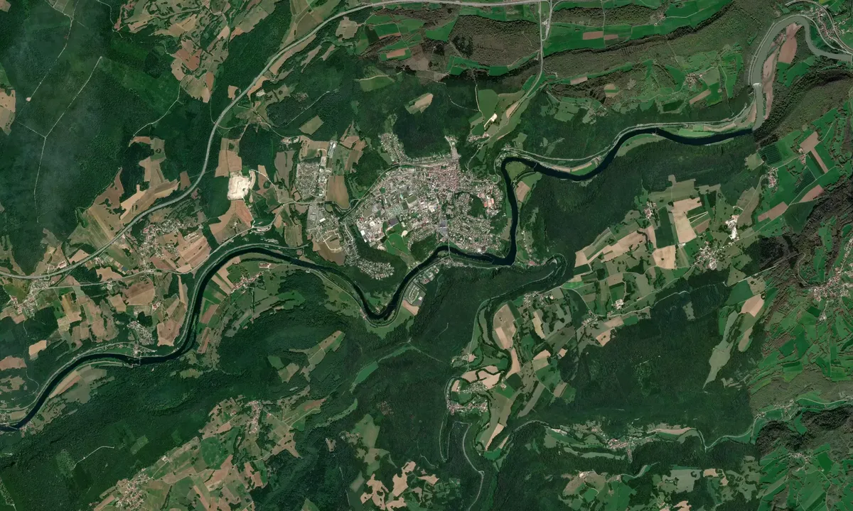 Flyfoto av Baume-les-Dames