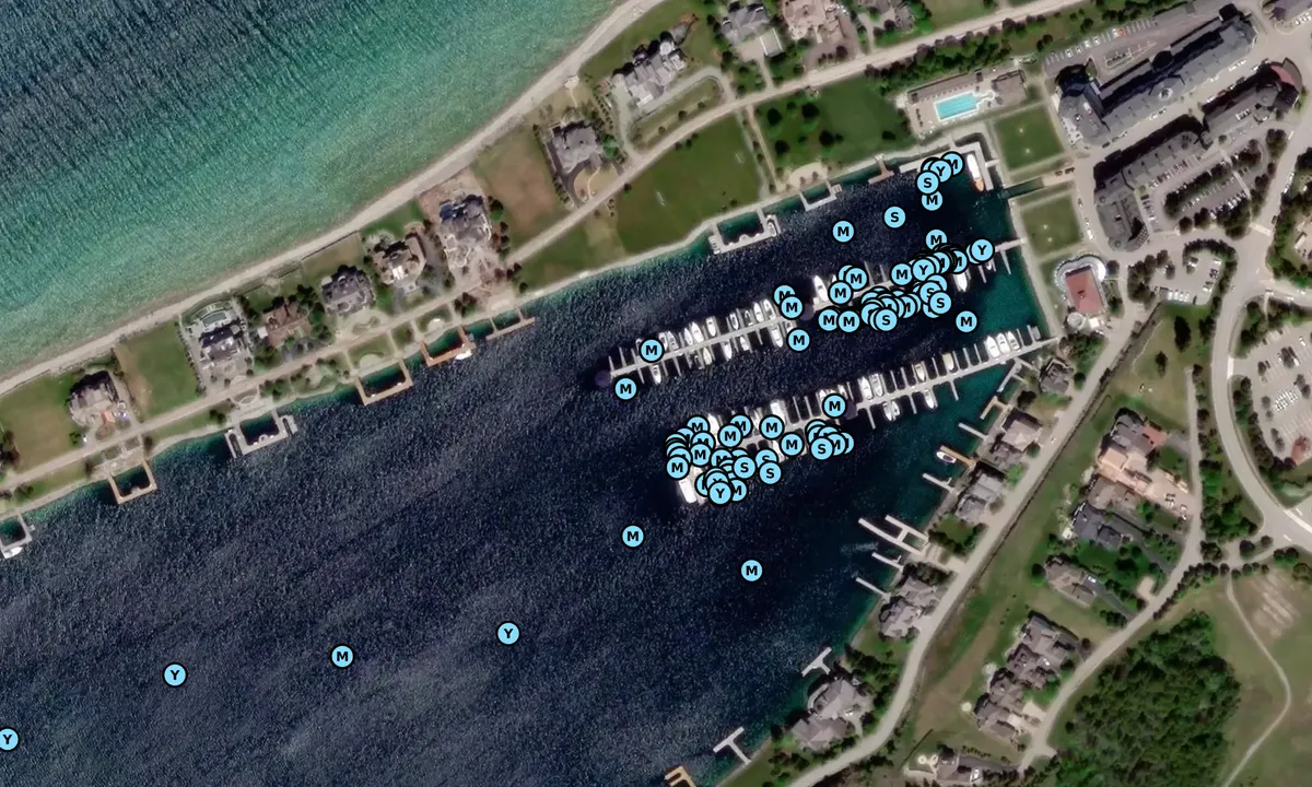 Satelite image of Bay Harbor Lake Marina - Petoskey