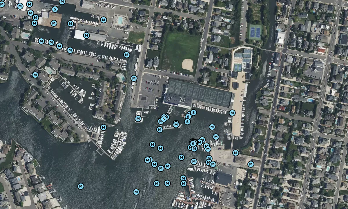 Satelite image of Bay Head Yacht Club