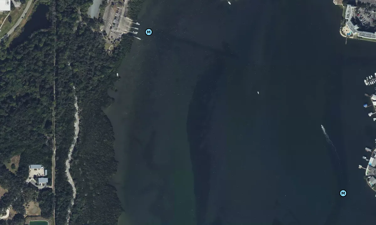 Satelite image of Bay Pines boat ramp
