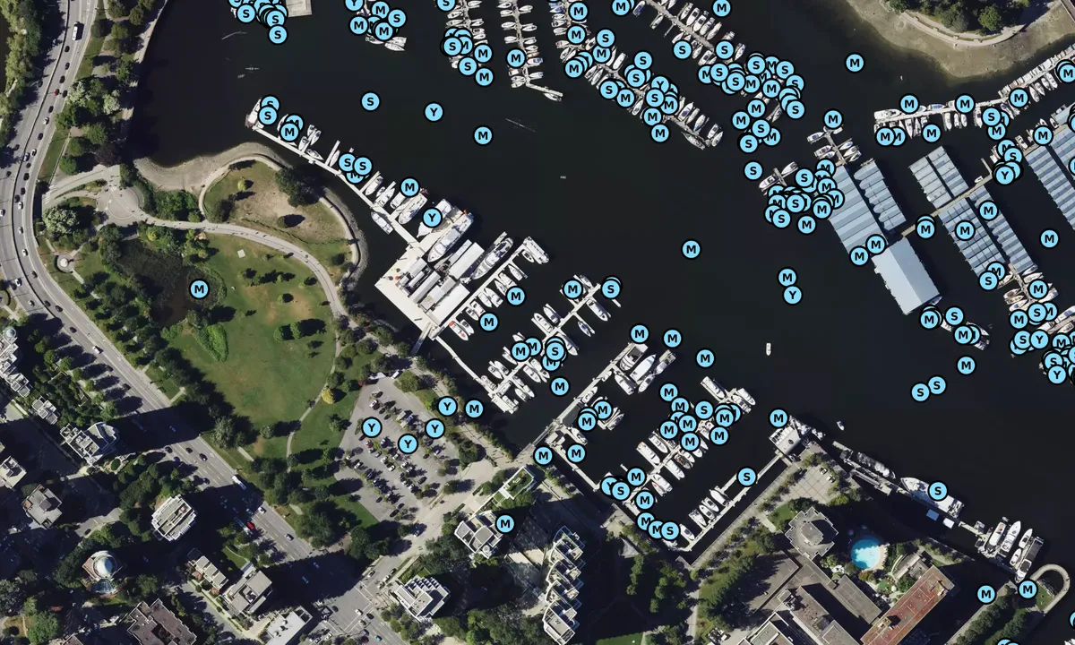 Satelite image of Bayshore West Marina