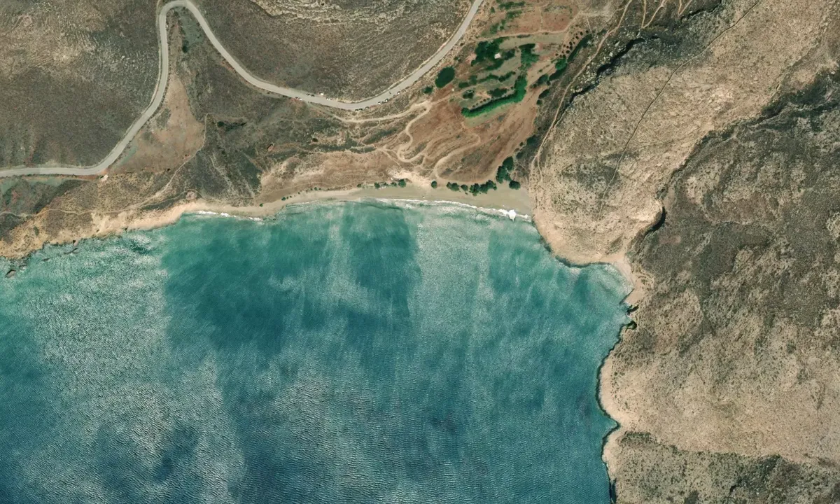 Flyfoto av Beach Anafi