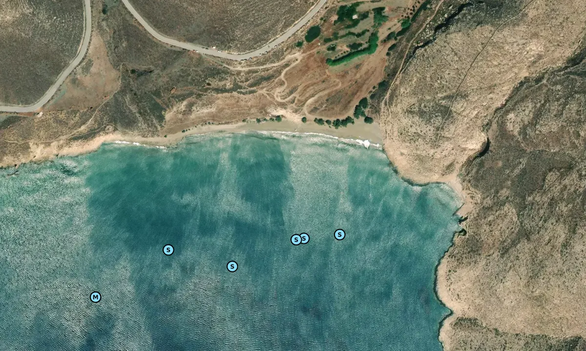 Satelite image of Beach Anafi