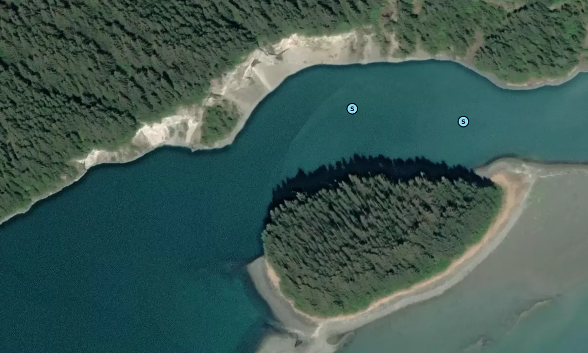 Satelite image of Beartrack Island