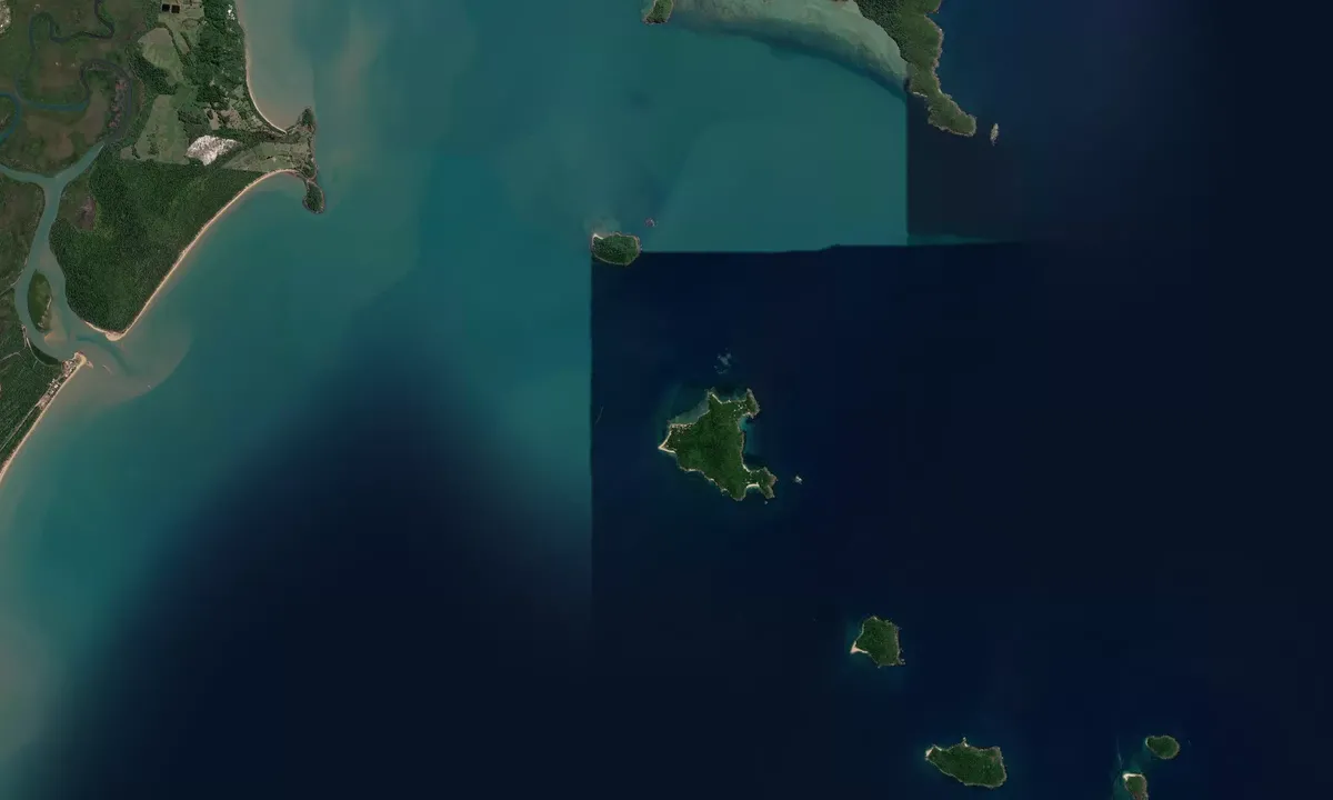 Flyfoto av Bedara Island