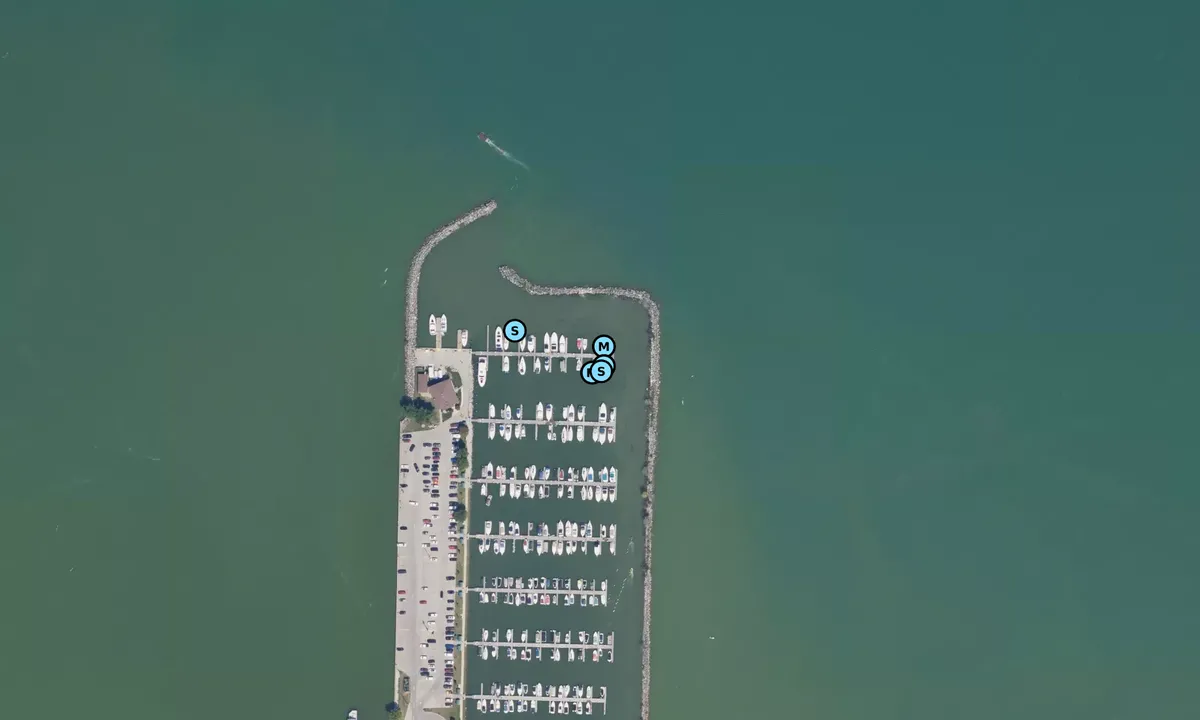 Satelite image of Belle River Marina