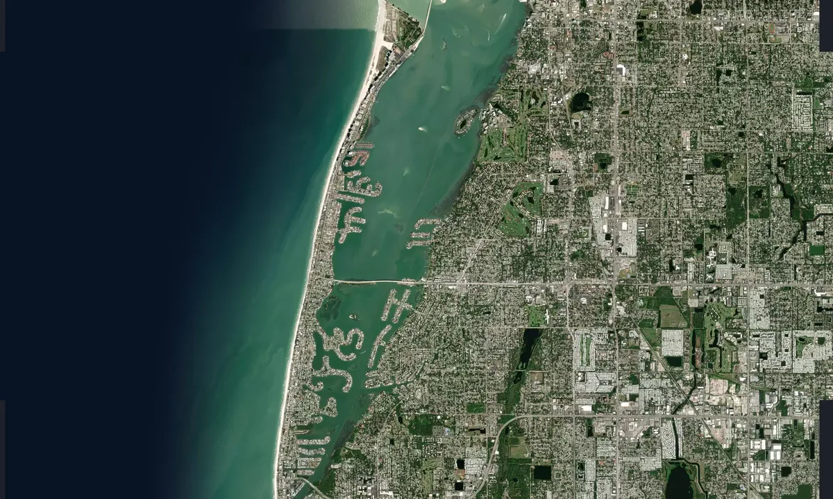 Flyfoto av Belleair Causeway