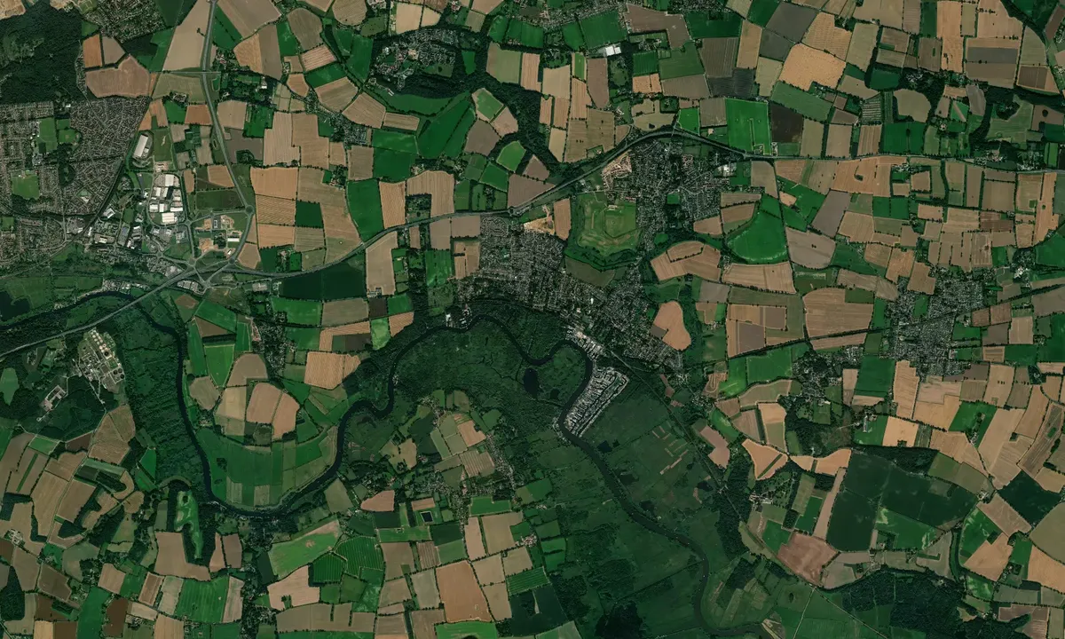 Flyfoto av Bell's Dyke