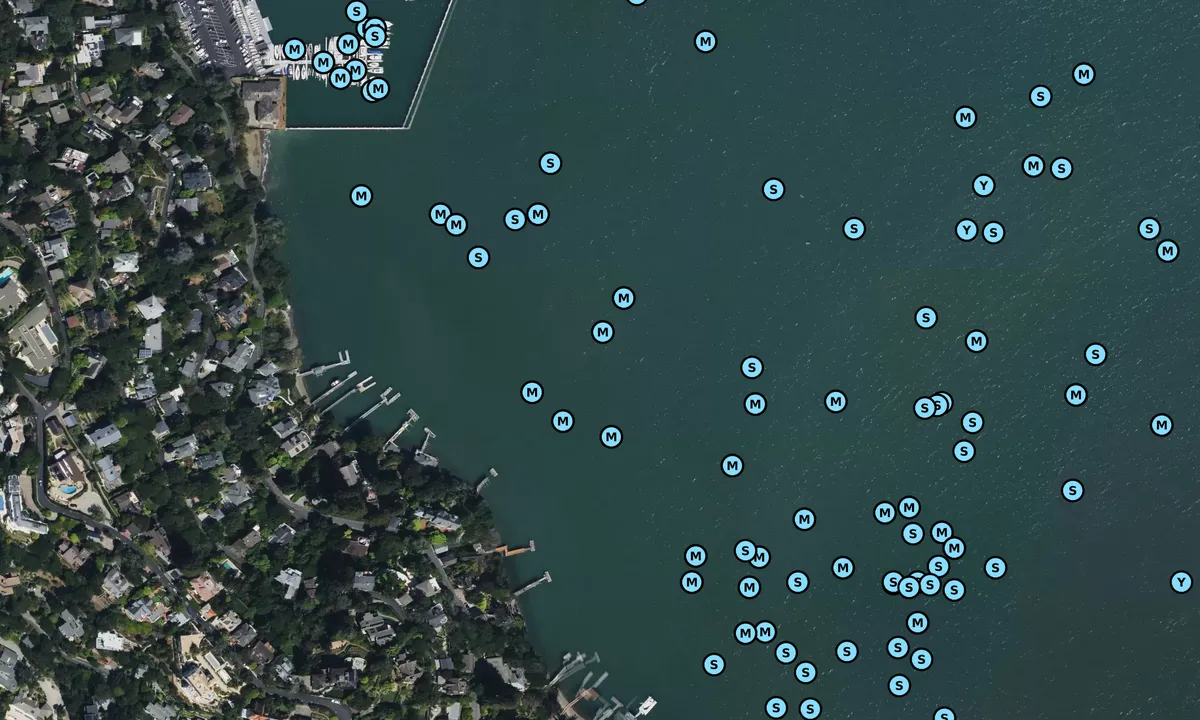 Satelite image of Belvedere Cove