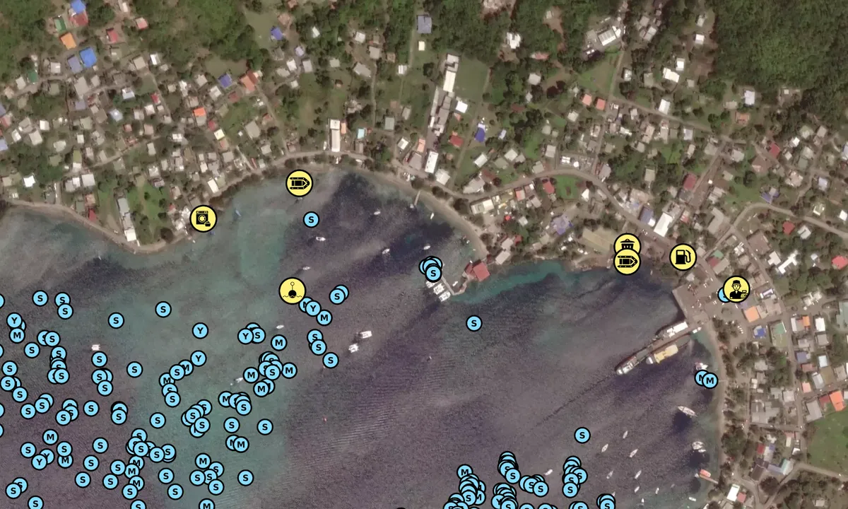 Satelite image of Bequia Marina