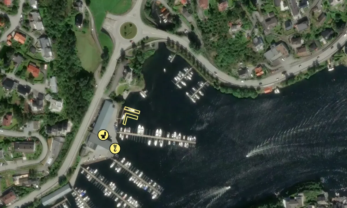 Satelite image of Bergens Motorbåtforening