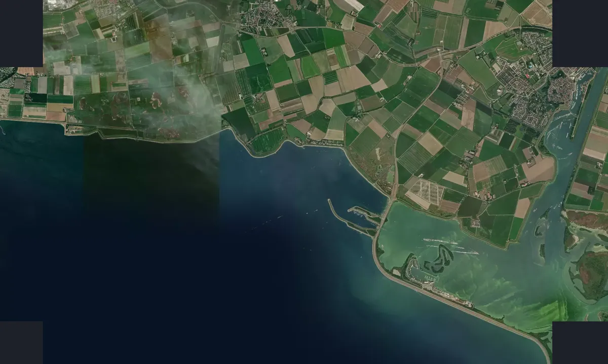Flyfoto av Bergse Diep-Sluis/Tholense gat