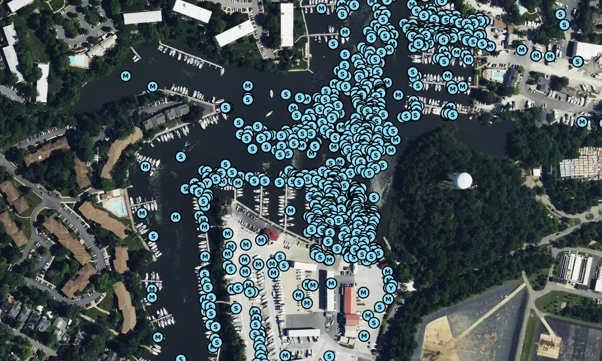 Satelite image of Bert Jabin's Yacht Yard