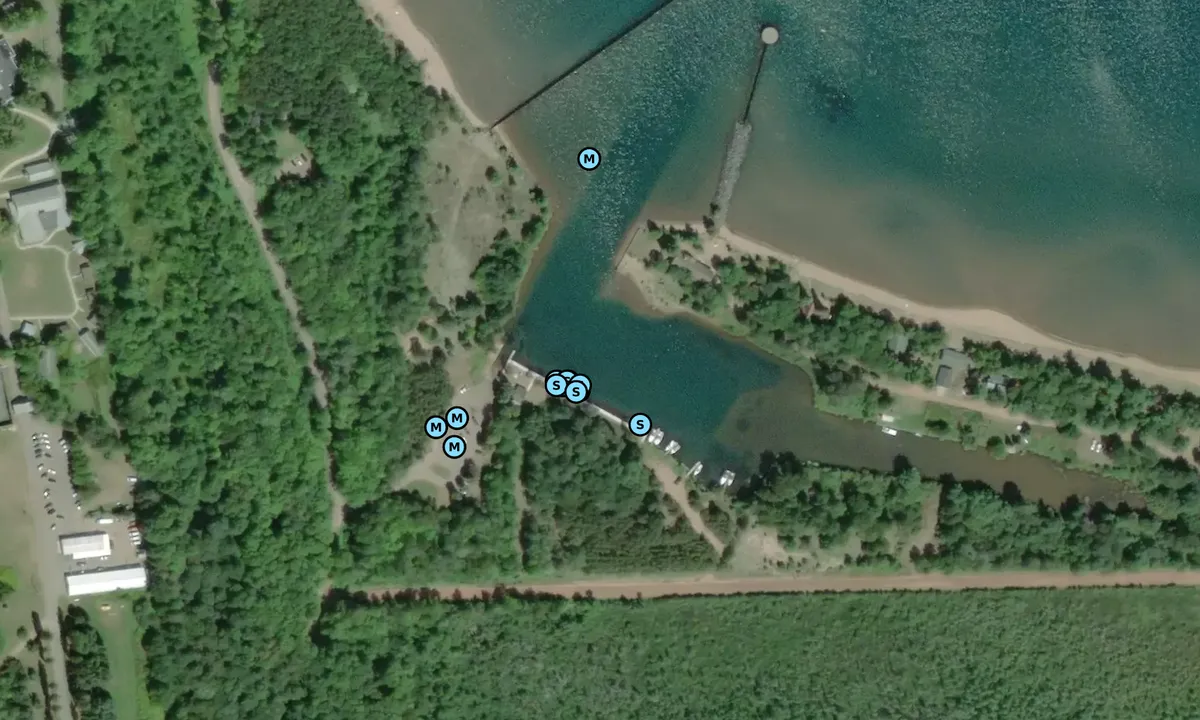 Satelite image of Big Bay Harbor of Refuge