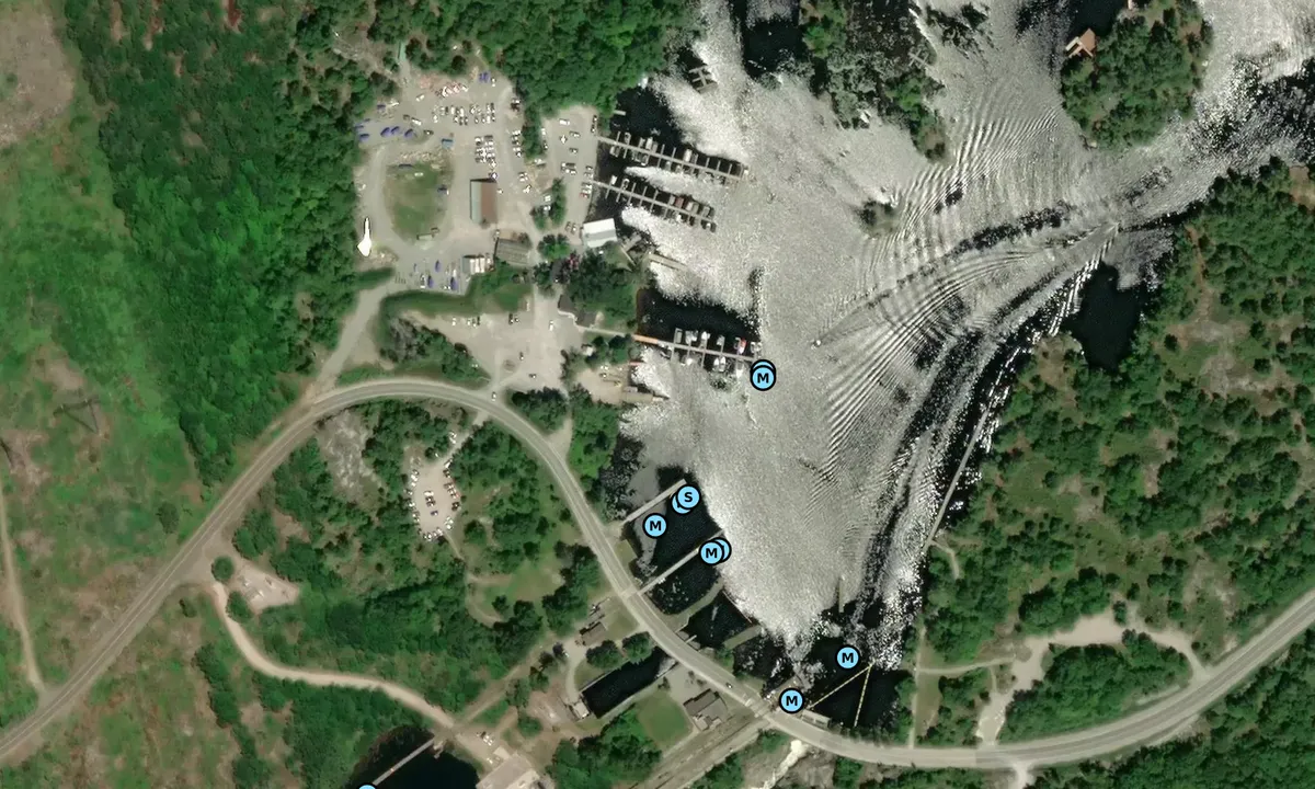 Satelite image of Big Chute Marina