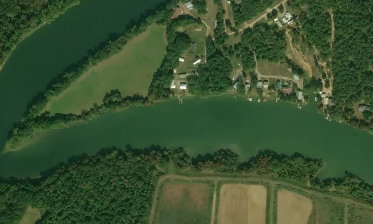 Satelite image of Big Prairie Creek