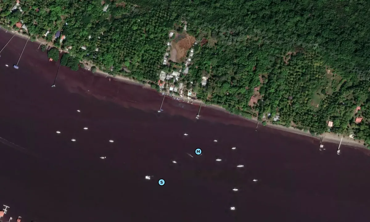Satelite image of Bill and Jean's Moorings