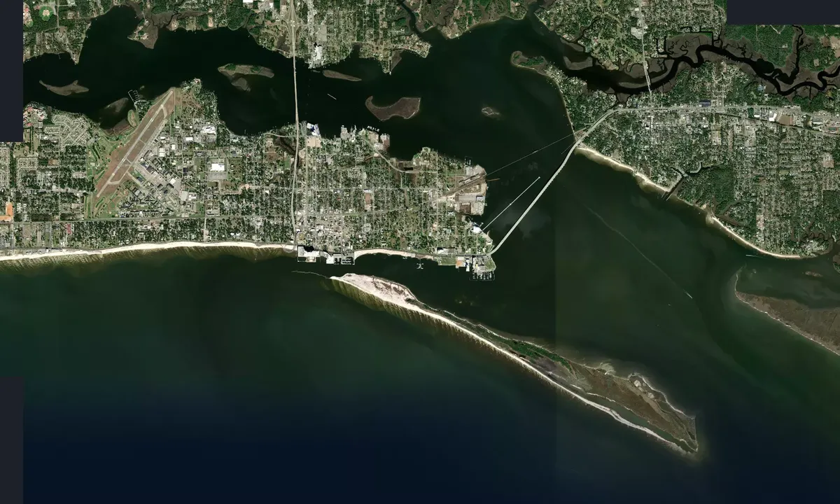 Flyfoto av Biloxi Schooner Pier