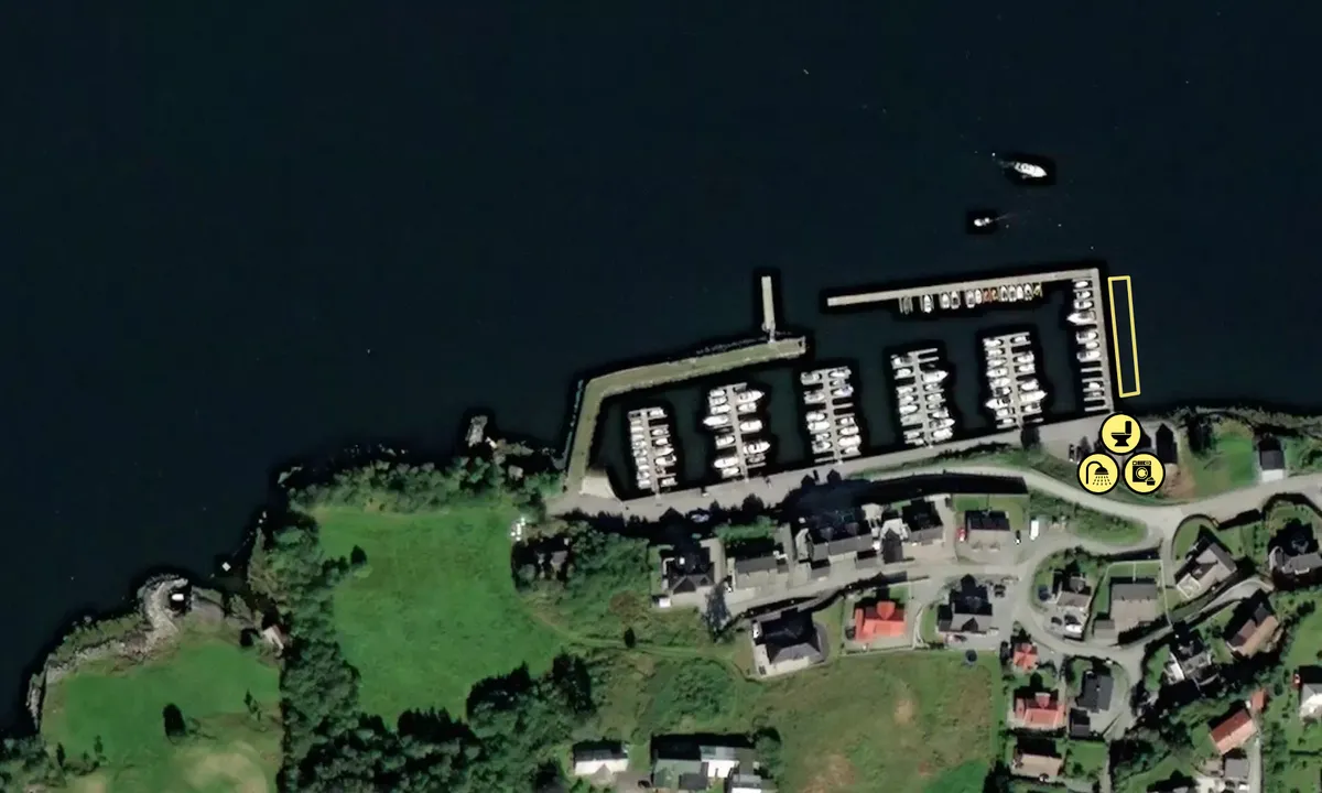 Satelite image of Bjergelandet Båthavn - Dale