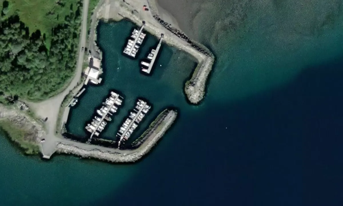 Satelite image of Bjerkvik Båtforening