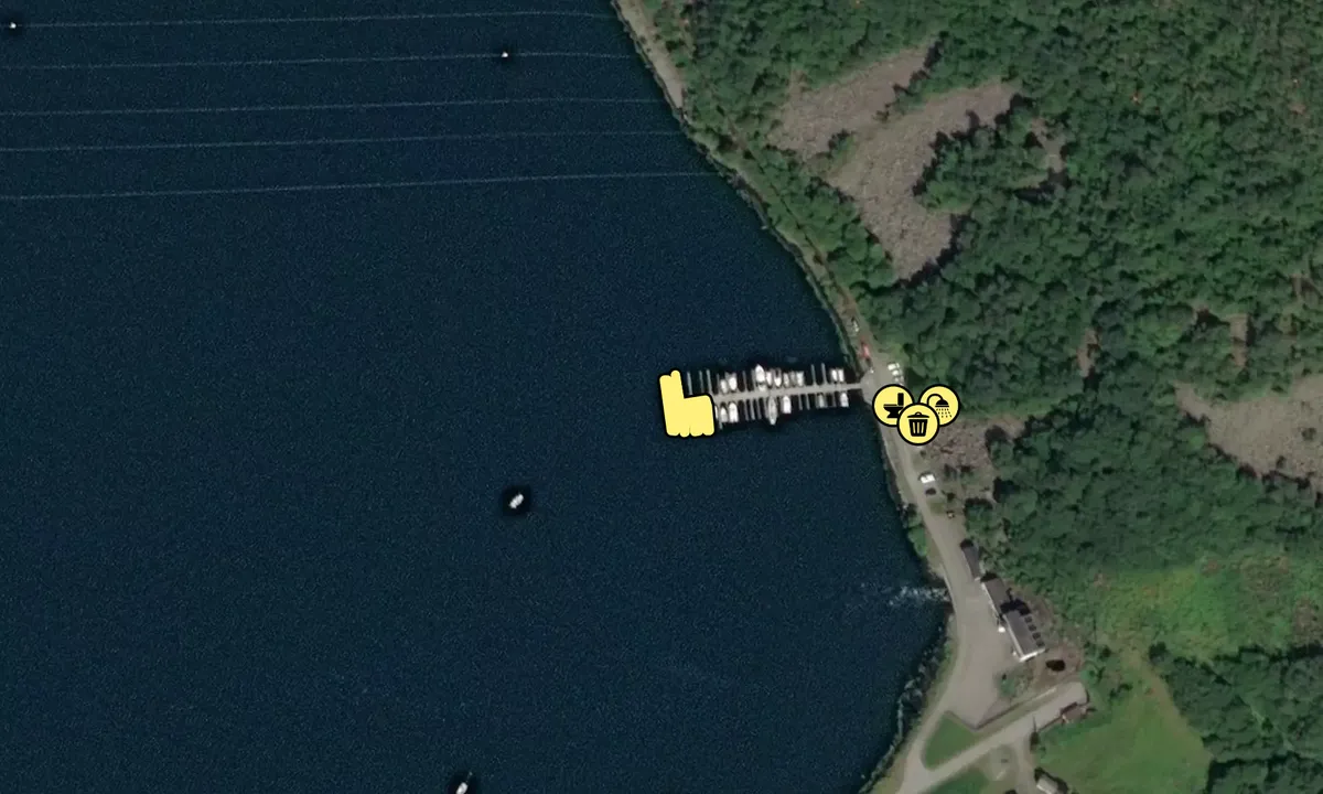 Satelite image of Bjørke Gjestehavn