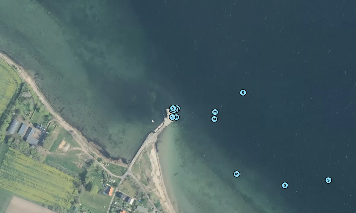 Satelite image of Bjørnø Landingsbro