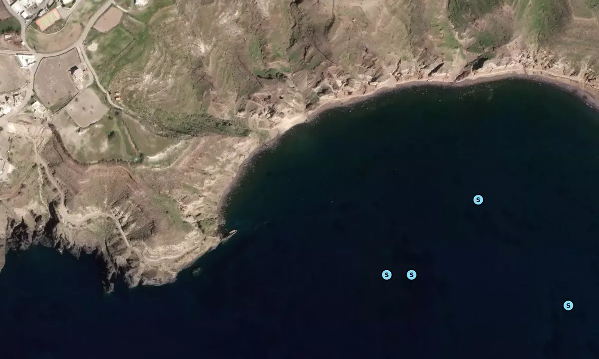 Satelite image of Black Beach