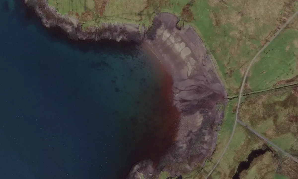 Satelite image of Black Mill Bay, Luing