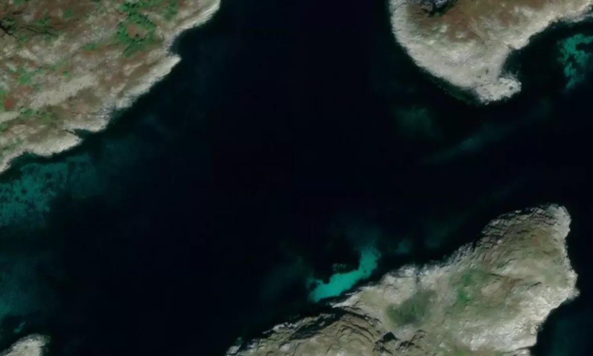 Satelite image of Bliksvær ankringsplass