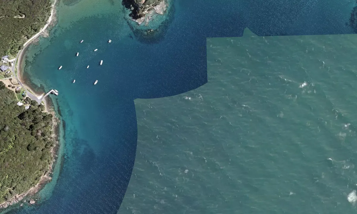 Satelite image of Blind Bay - Auckland