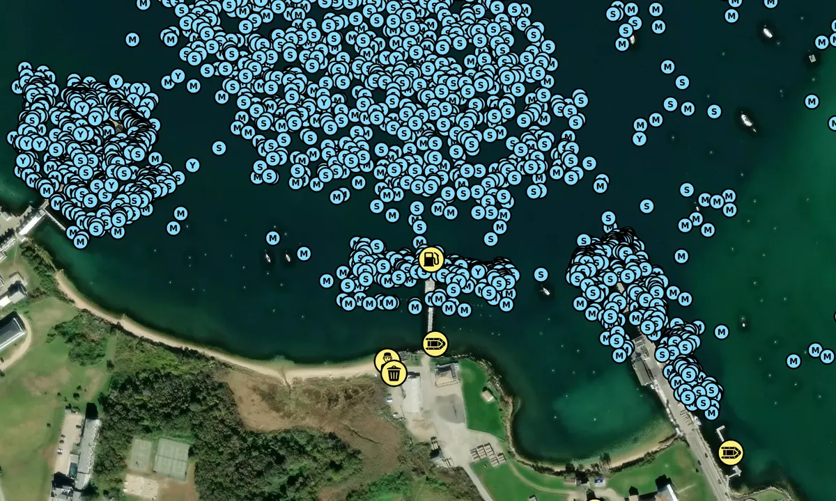 Satelite image of Block Island Boat Basin
