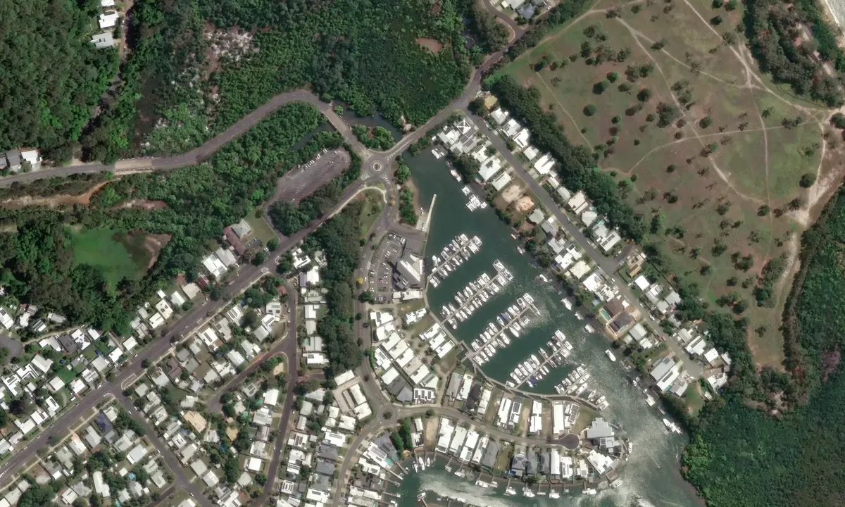 Satelite image of Bluewater Marina