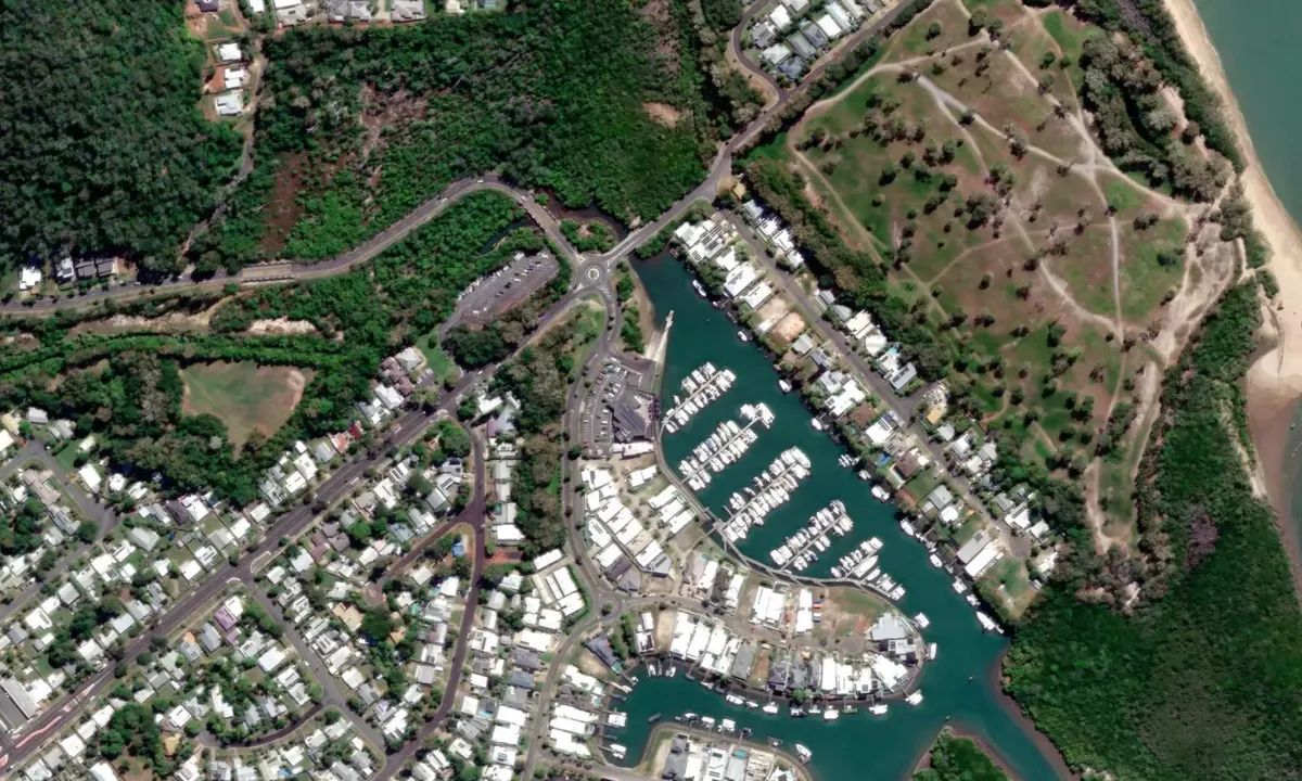 Flyfoto av Bluewater Marina