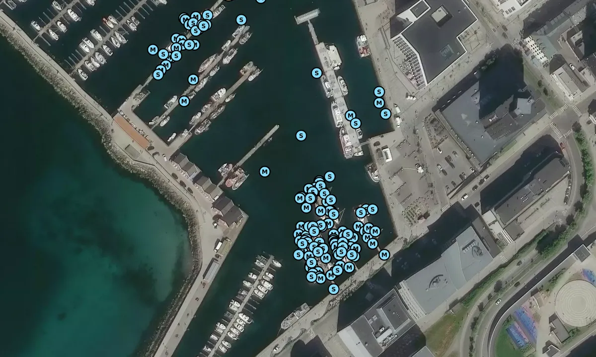 Satelite image of Bodø Gjestehavn