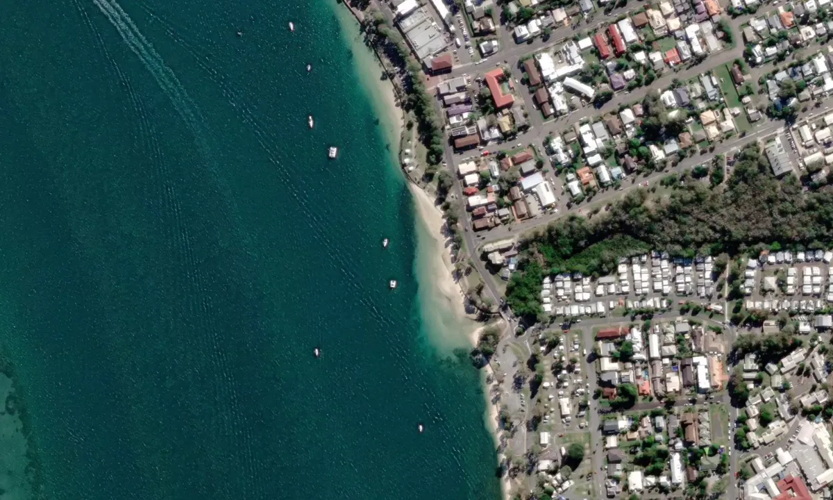 Flyfoto av Bongaree Bribie Island
