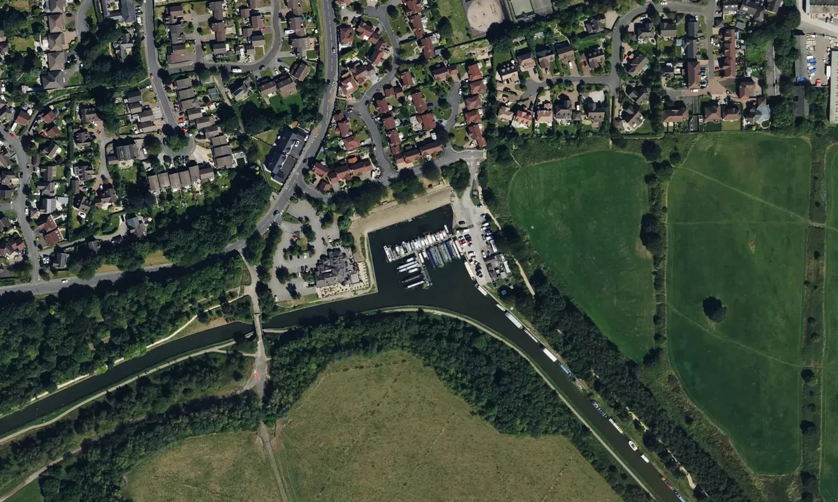 Satelite image of Boothtown marina