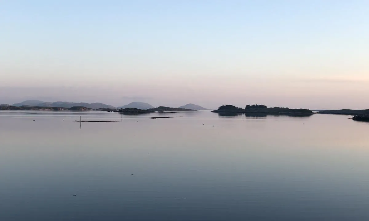 Naturen rundt Borgan er vakker. Her er det utsikt ut av havna mot sydvest.