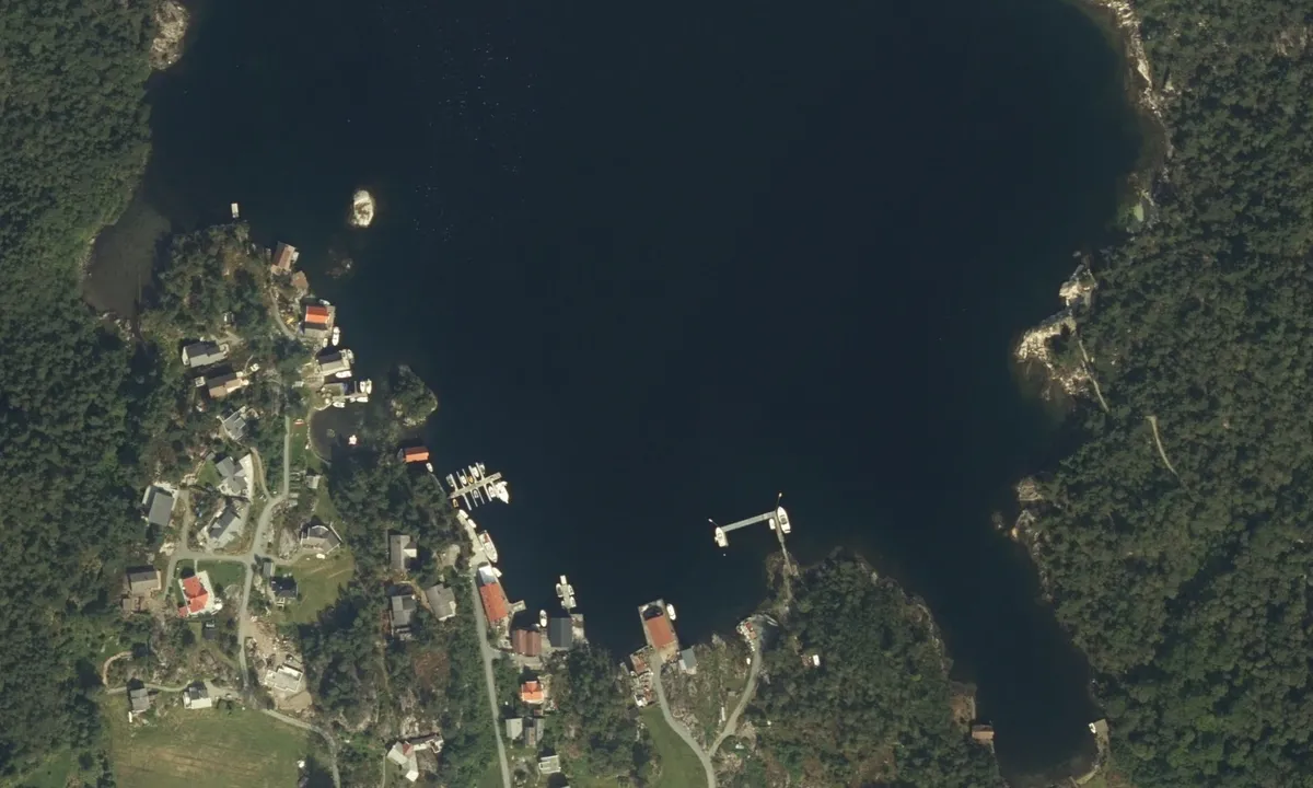 Flyfoto av Borgøy Sjøhus - Hattarvåg