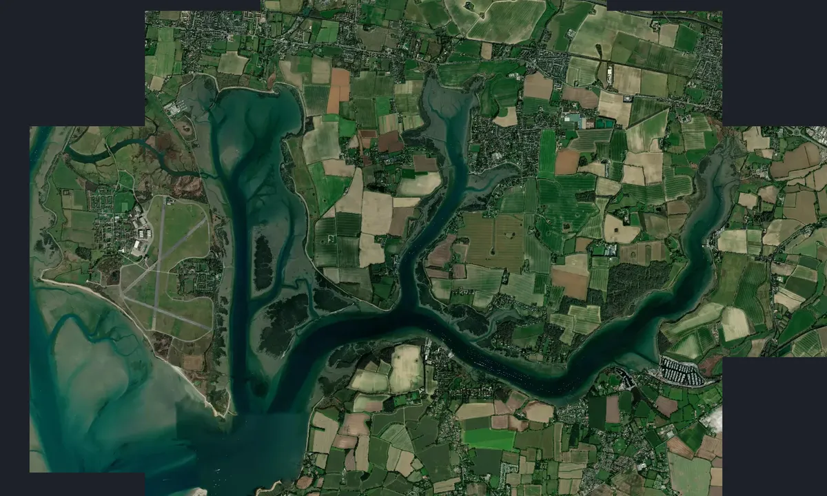 Flyfoto av Bosham Channel