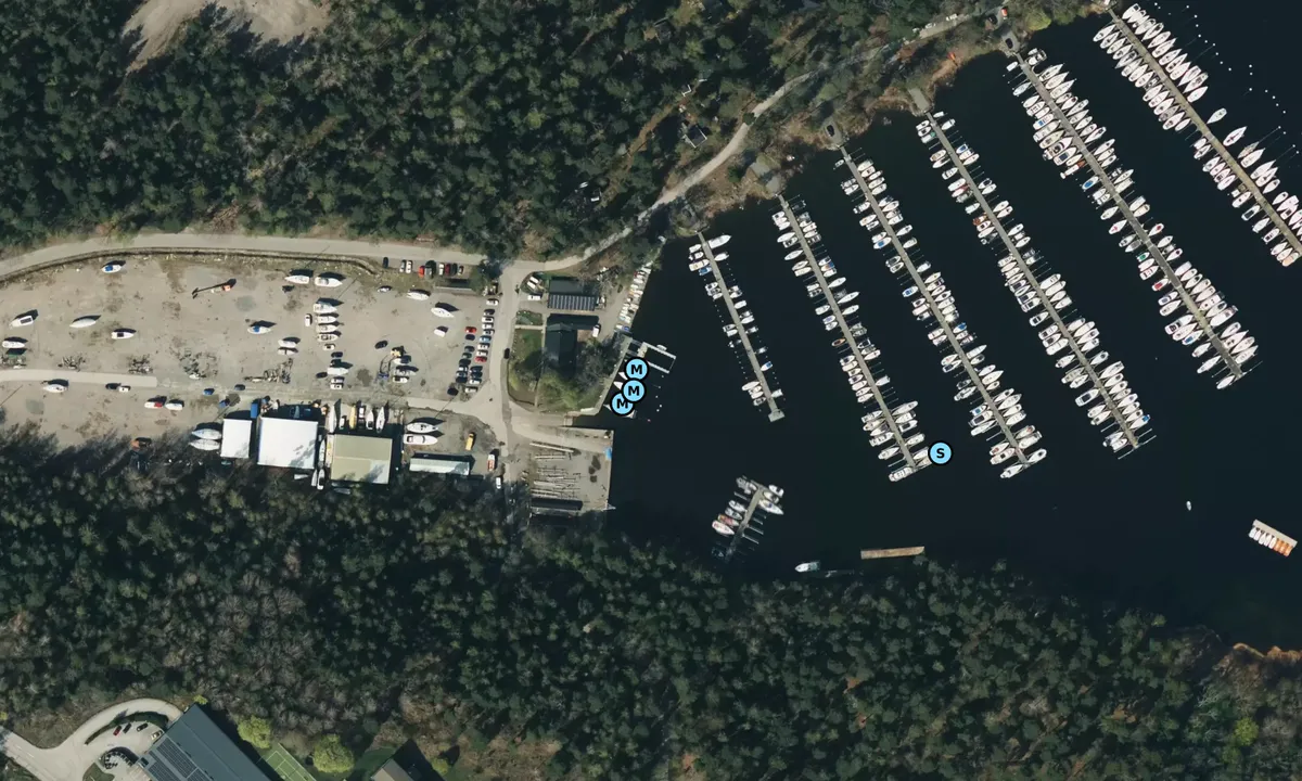 Satelite image of Bosö Båtklubbgästhamn