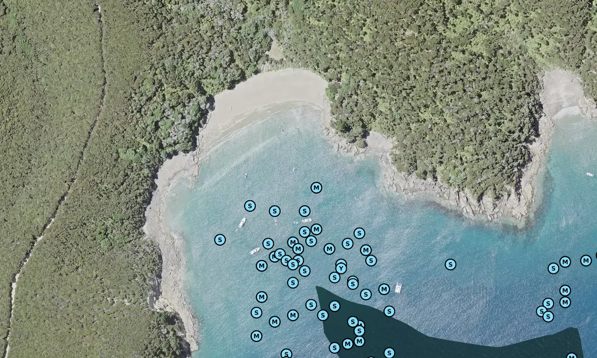 Satelite image of Bostaquet Bay
