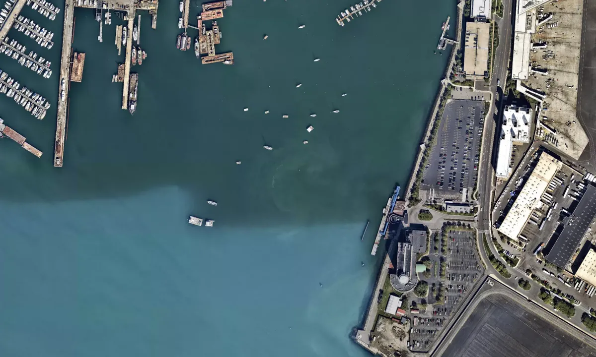Flyfoto av Boston Harbor
